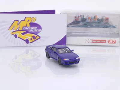 Preview: Micro City Herpa 87MC000101 # Nissan Skyline R32 GTR Baujahr 1992 " dunkelblau " 1:87