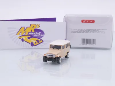 Wiking 0113 02 # Toyota Land Cruiser Geländewagen Baujahr 1960-77 " beige-weiß " 1:87