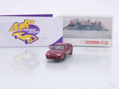 Micro City Herpa 87MC000093 # Nissan Skyline R32 GTR Baujahr 1992 " dunkelrot " 1:87