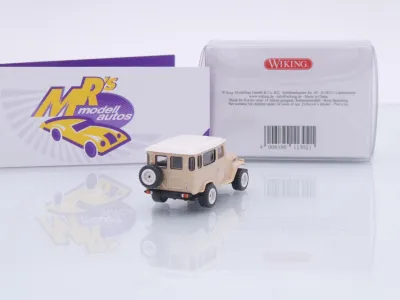 Preview: Wiking 0113 02 # Toyota Land Cruiser Geländewagen Baujahr 1960-77 " beige-weiß " 1:87