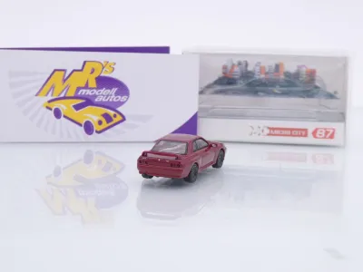 Preview: Micro City Herpa 87MC000093 # Nissan Skyline R32 GTR Baujahr 1992 " dunkelrot " 1:87