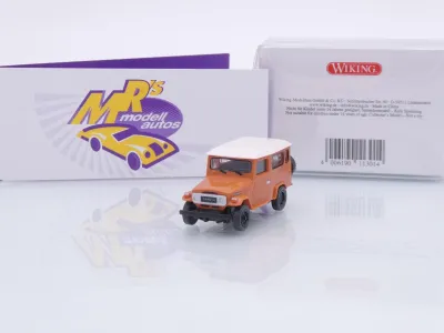 Wiking 0113 01 # Toyota Land Cruiser Geländewagen Baujahr 1960-77 " braun-weiß " 1:87