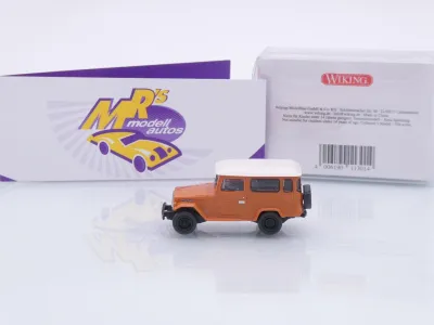 Preview: Wiking 0113 01 # Toyota Land Cruiser Geländewagen Baujahr 1960-77 " braun-weiß " 1:87