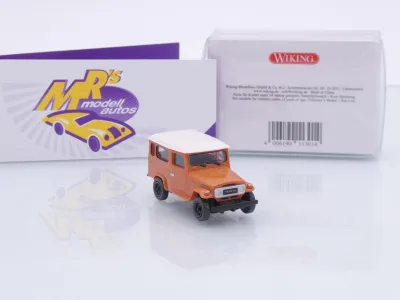 Preview: Wiking 0113 01 # Toyota Land Cruiser Geländewagen Baujahr 1960-77 " braun-weiß " 1:87