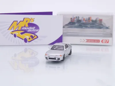 Micro City Herpa 87MC000092 # Nissan Skyline R32 GTR Baujahr 1992 " silbermetallic " 1:87