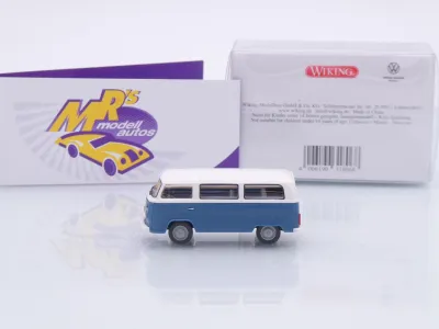 Preview: Wiking 0318 06 # Volkswagen VW T2b Bus Baujahr 1972-79 " blaugrau-weiß " 1:87