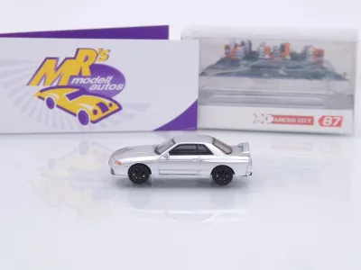 Preview: Micro City Herpa 87MC000092 # Nissan Skyline R32 GTR Baujahr 1992 " silbermetallic " 1:87