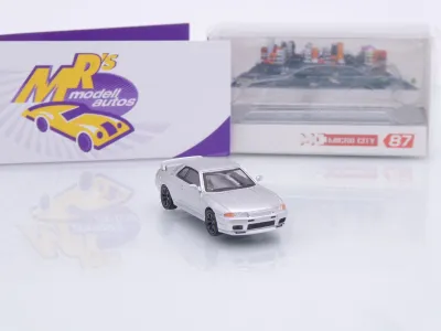 Preview: Micro City Herpa 87MC000092 # Nissan Skyline R32 GTR Baujahr 1992 " silbermetallic " 1:87