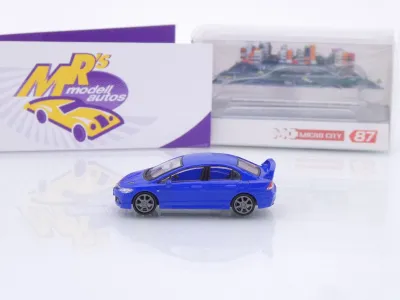 Preview: Micro City Herpa 87MC000088 # Honda Civic FD2 Baujahr 2007 " dunkelblau " 1:87