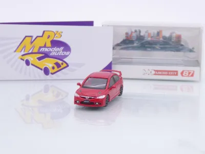 Micro City Herpa 87MC000089 # Honda Civic FD2 Baujahr 2007 " rot " 1:87