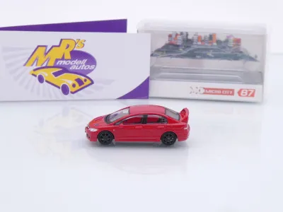 Preview: Micro City Herpa 87MC000089 # Honda Civic FD2 Baujahr 2007 " rot " 1:87