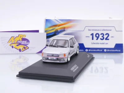 Solido S4310809 # Peugeot 205 GTI Dimma Baujahr 1992 " silbergraumetallic " 1:43