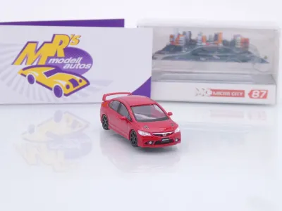 Preview: Micro City Herpa 87MC000089 # Honda Civic FD2 Baujahr 2007 " rot " 1:87