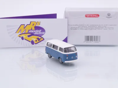 Preview: Wiking 0318 06 # Volkswagen VW T2b Bus Baujahr 1972-79 " blaugrau-weiß " 1:87