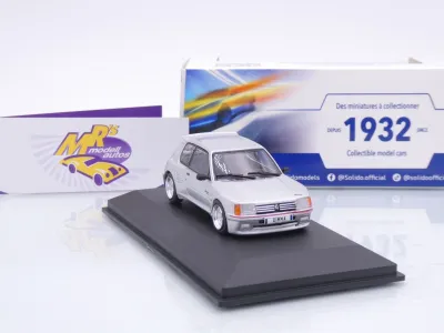 Preview: Solido S4310809 # Peugeot 205 GTI Dimma Baujahr 1992 " silbergraumetallic " 1:43