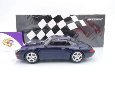Preview: Minichamps 155061100 # Porsche 911 993 Coupe Baujahr 1993 " dunkelblaumetallic " 1:18