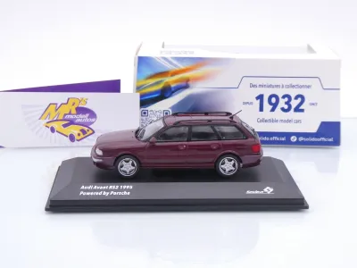 Preview: Solido S4310110 # Audi RS2 Avant by Porsche Baujahr 1995 " Sternrubin " 1:43