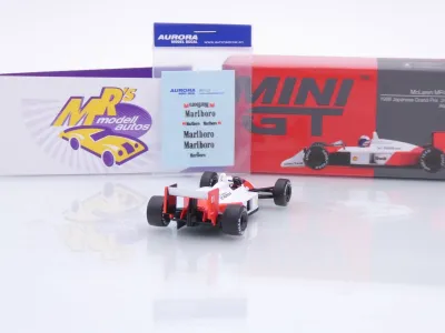 Preview: TSM Mini GT MGT01123-L # McLaren MP4/4 F1 #11 2nd Japan GP 1988 " Alan Prost " 1:64
