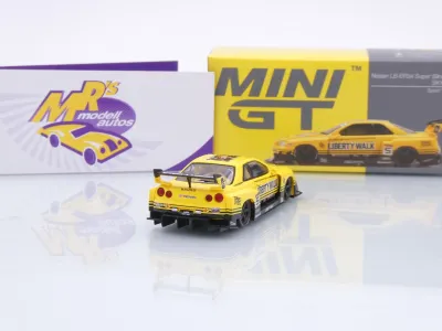 Preview: TSM MINI GT MGT01182-R # Nissan Skyline GT-R R34 Liberty Walk " Pennzoil Design " 1:64