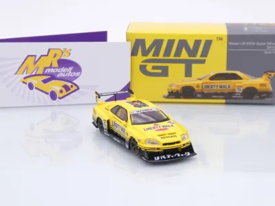 Preview: TSM MINI GT MGT01182-R # Nissan Skyline GT-R R34 Liberty Walk " Pennzoil Design " 1:64