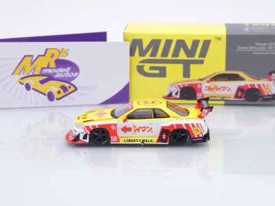 Preview: TSM MINI GT MGT01204-R # Nissan Skyline GTR R34 LB  Liberty Walk " Suppaiman Okinawa " 1:64