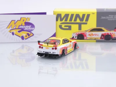 Preview: TSM MINI GT MGT01204-R # Nissan Skyline GTR R34 LB  Liberty Walk " Suppaiman Okinawa " 1:64