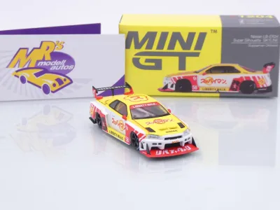 Preview: TSM MINI GT MGT01204-R # Nissan Skyline GTR R34 LB  Liberty Walk " Suppaiman Okinawa " 1:64
