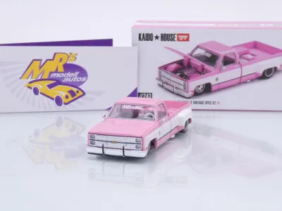 TSM MINI GT KHMG243 # Chevrolet Silverado Dually pink " Kaido House - Pink V2 " 1:64