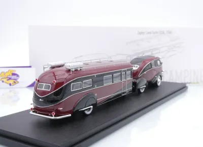 Preview: Autocult 09023-1 # Zephyr Land Yacht Motorhome Baujahr 1936 " rot-schwarz " 1:43
