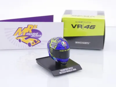 Preview: Minichamps 315090076 # AGV Fahrerhelm MotoGP Mugello 2009 " Valentino Rossi " 1:10