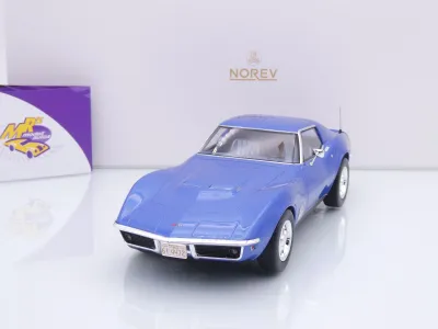 Norev 189034 # Chevrolet Corvette C3 Coupe Baujahr 1969 " LeMans Blue metallic " 1:18