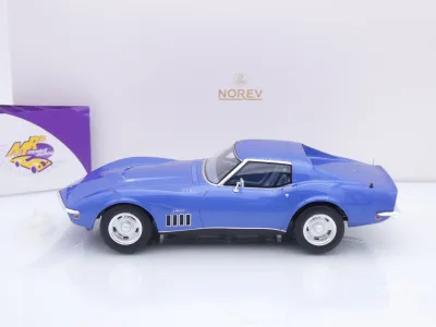 Preview: Norev 189034 # Chevrolet Corvette C3 Coupe Baujahr 1969 " LeMans Blue metallic " 1:18
