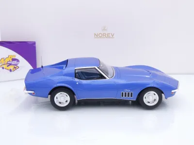 Preview: Norev 189034 # Chevrolet Corvette C3 Coupe Baujahr 1969 " LeMans Blue metallic " 1:18