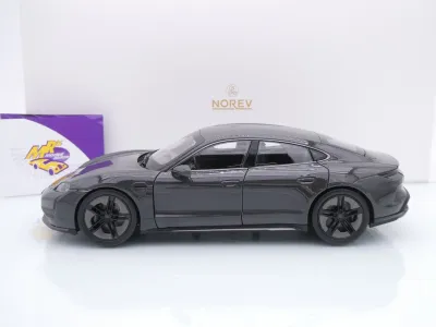 Preview: Norev 187654 # Porsche Taycan Turbo S Baujahr 2024 " Schiefergrau Neo " 1:18