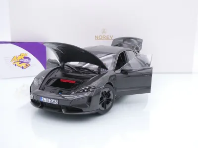 Norev 187654 # Porsche Taycan Turbo S Baujahr 2024 " Schiefergrau Neo " 1:18