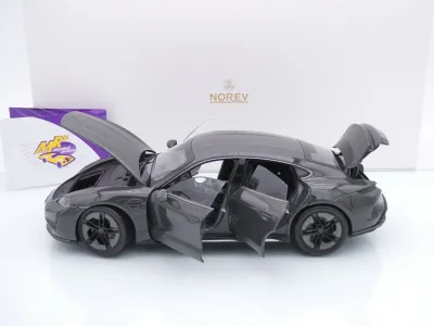 Norev 187654 # Porsche Taycan Turbo S Baujahr 2024 " Schiefergrau Neo " 1:18