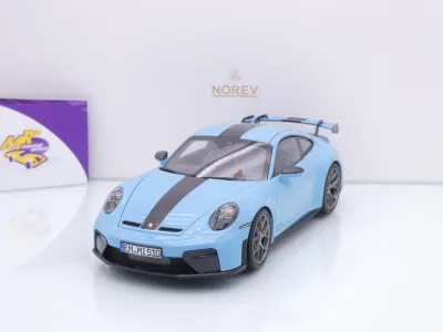 Norev 187000 # Porsche 911 (992) GT3 Weissach Baujahr 2025 " Gulfblau " 1:18