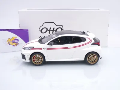Preview: Ottomobile OT1183 # Toyota GR Yaris Italy Edition Baujahr 2024 " weiß-rot " 1:18