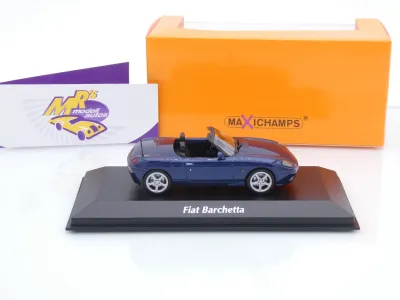 Preview: Maxichamps 940121932 # Fiat Barchetta Cabrio Baujahr 1995 " dunkelblaumetallic " 1:43