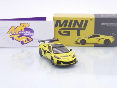 Preview: TSM MINI GT MGT01158-L # Chevrolet Corvette C8 ZR1 Baujahr 2025 LHD " Yellow gelb " 1:64