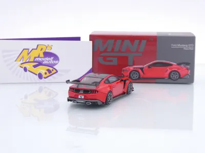 Preview: TSM MINI GT MGT01196-L # Ford Mustang GTD Baujahr 2025 LHD " Race Red / Carbon " 1:64