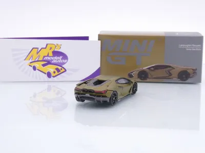 Preview: TSM MINI GT MGT01136-L # Lamborghini Revuelto Baujahr 2023 LHD " Verde Gea Matte " 1:64