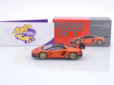 Preview: TSM MINI GT MGT01133-R # Lamborghini Aventador Liberty Walk Baujahr 2025 " Orange MDX " 1:64