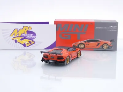 Preview: TSM MINI GT MGT01133-R # Lamborghini Aventador Liberty Walk Baujahr 2025 " Orange MDX " 1:64
