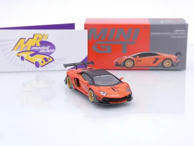 Preview: TSM MINI GT MGT01133-R # Lamborghini Aventador Liberty Walk Baujahr 2025 " Orange MDX " 1:64
