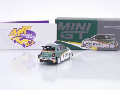 Preview: TSM MINI GT MGT01216-R # Fiat Abarth 595 LB Liberty Walk RHD Baujahr 2026 " TY Triplet " 1:64