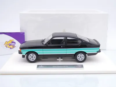 Preview: Norev 183660 # Opel Kadett C GT/E Baujahr 1977 " schwarz-grün " 1:18 Lim. Ed. 200 Stück