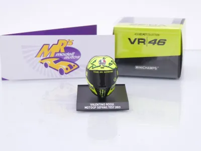 Preview: Minichamps 315130076 # AGV Fahrerhelm MotoGP Test 2013 " Valentino Rossi " 1:10