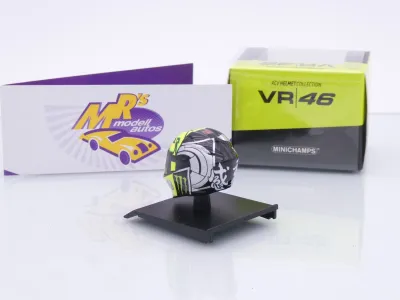 Preview: Minichamps 315130076 # AGV Fahrerhelm MotoGP Test 2013 " Valentino Rossi " 1:10