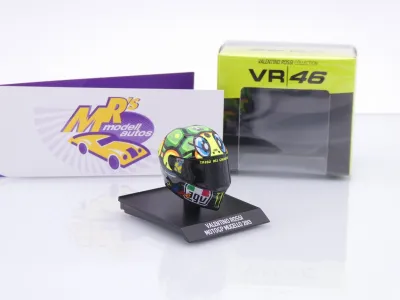 Preview: Minichamps 315130096 # AGV Fahrerhelm MotoGP Mugello 2013 " Vale Rossi " 1:10